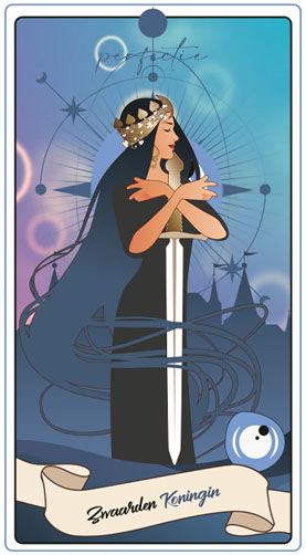 Zwaarden Koningin Tarotkaart